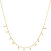 Collier Orusbijoux Collier Argent Dor&eacute; Pampilles De Forme Lune C?ur Et Pierre Dor&eacute;