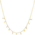 Collier Orusbijoux Collier Argent Dor&eacute; Pampilles De Forme Lune C?ur Et Pierre Dor&eacute;