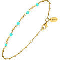 Bracelets Orusbijoux Bracelet Argent Dor&eacute; Pierres Naturelles Amazonite Dor&eacute;
