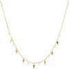 Collier Orusbijoux Collier Argent Dor&eacute; Croix Et Pierres Naturelles Opale Rose Dor&eacute;