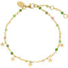 Bijoux Orusbijoux Bracelet Argent Dor&eacute; &eacute;toiles Pierres Naturelles Dor&eacute;