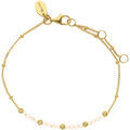 Bracelets Orusbijoux Bracelet Argent Dor&eacute; Pampilles Dor&eacute;es Et Pierres Naturelles Dor&eacute;