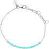 Bracelets Orusbijoux Bracelet Argent Rhodi&eacute; Pampilles Dor&eacute;es Et Pierres Argent&eacute;