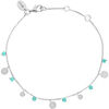 Bijoux Orusbijoux Bracelet Argent Rhodi&eacute; Pampilles Et Pierres Amazonite Argent&eacute;