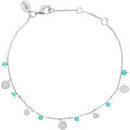 Bijoux Orusbijoux Bracelet Argent Rhodi&eacute; Pampilles Et Pierres Amazonite Argent&eacute;
