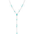 Collier Orusbijoux Collier En Argent Cravate Rhodi&eacute; Pierre Amazonite Argent&eacute;