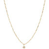 Collier Orusbijoux Collier Argent Dor&eacute; &eacute;toile En Zirconium Blanc Et Perles Dor&eacute;