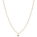 Collier Orusbijoux Collier Argent Dor&eacute; &eacute;toile En Zirconium Blanc Et Perles Dor&eacute; Grenoble