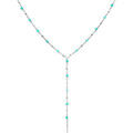 Collier Orusbijoux Collier Cravate Argent Rhodi&eacute; Perles Naturelles Amazonite Argent&eacute; Grenoble