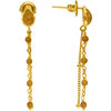 Boucles oreilles Orusbijoux Boucles D'oreilles Argent Dor&eacute; Pendantes Gouttes Et Pierres Dor&eacute;