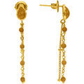 Boucles oreilles Orusbijoux Boucles D'oreilles Argent Dor&eacute; Pendantes Gouttes Et Pierres Dor&eacute; Grenoble