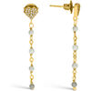 Boucles oreilles Orusbijoux Boucles D'oreilles Argent Dor&eacute; Pendantes C?ur Pierres Dor&eacute;