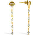 Boucles oreilles Orusbijoux Boucles D'oreilles Argent Dor&eacute; Pendantes C?ur Pierres Dor&eacute; Grenoble