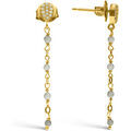 Boucles oreilles Orusbijoux Boucles D'oreilles Argent Dor&eacute; Pendantes Gouttes Pierres Dor&eacute; Grenoble