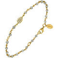 Bracelets sur Grenoble : Bracelets Orusbijoux Bracelet Argent Dor&eacute; Goutte Serti Blanc Pierres Labradorite Dor&eacute;