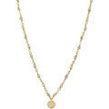 Collier Orusbijoux Collier Argent Dor&eacute; M&eacute;daillon Serti Blanc Et Pierres Dor&eacute; Grenoble