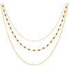 Collier Orusbijoux Collier Argent Dor&eacute; Triple Collier Petite Perles Pierre ?il Dor&eacute;