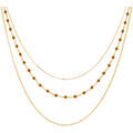Colliers sur Grenoble : Collier Orusbijoux Collier Argent Dor&eacute; Triple Collier Petite Perles Pierre ?il Dor&eacute;