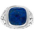 Bijoux Orusbijoux Bague En Argent Homme &eacute;caille Pierre Lapis Bleu