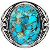 Bijoux Orusbijoux Bague Homme Argent Symbole Pierre Turquoise
