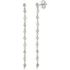 Boucles oreilles Orusbijoux Boucles D'oreilles Argent Rhodi&eacute; Chaine Longue Et Pierres Argent&eacute;