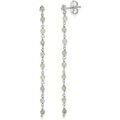 Boucles d'oreille sur Grenoble : Boucles oreilles Orusbijoux Boucles D'oreilles Argent Rhodi&eacute; Chaine Longue Et Pierres Argent&eacute;