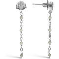 Boucles oreilles Orusbijoux Boucles D'oreilles Argent Rhodi&eacute; Pendantes Gouttes Pierres Argent&eacute; Grenoble