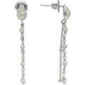 Boucles oreilles Orusbijoux Boucles D'oreilles Argent Rhodi&eacute; Pendantes Gouttes Et Argent&eacute; Grenoble