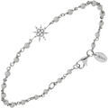 Bracelets Orusbijoux Bracelet Argent Rhodi&eacute; &eacute;toile Zirconium Blanc Et Pierres Argent&eacute;