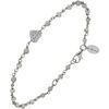 Bracelets Orusbijoux Bracelet Argent Rhodi&eacute; C?ur Serti Blanc Pierres Argent&eacute;