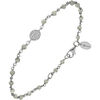 Bracelets Orusbijoux Bracelet Argent Rhodi&eacute; M&eacute;daillon Serti Blanc Et Pierres Argent&eacute;