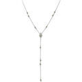 Collier Orusbijoux Collier En Argent Rhodi&eacute; Cravate Pierre Naturelle Argent&eacute;
