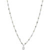 Collier Orusbijoux Collier Argent Rhodi&eacute; Goutte Diamant&eacute; Pierres Naturelles Argent&eacute;