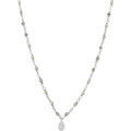Colliers sur Grenoble : Collier Orusbijoux Collier Argent Rhodi&eacute; Goutte Diamant&eacute; Pierres Naturelles Argent&eacute;