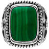 Bijoux Orusbijoux Bague Argent Homme Temple Pierre Malachite