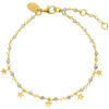 Bijoux Orusbijoux Bracelet Argent Dor&eacute; &eacute;toiles Pierres Naturelles Dor&eacute;