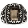 Bijoux Orusbijoux Chevali&egrave;re Homme Argent Quartz Fum&eacute; L'esprit Du Roi Marron