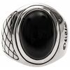 Bijoux Orusbijoux Bague Homme Onyx Asym&eacute;trique Argent Argent&eacute;