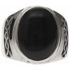 Bijoux Orusbijoux Bague Homme Onyx Massive Argent Argent&eacute;