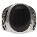 Bijoux Orusbijoux Bague Homme Onyx Massive Argent Argent&eacute;