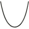 Collier Orusbijoux Chaine Argent Massif Maille For&ccedil;at Facett&eacute;e Noire Argent&eacute;