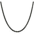 Collier Orusbijoux Chaine Argent Massif Maille For&ccedil;at Facett&eacute;e Noire Argent&eacute; Grenoble