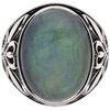 Bijoux Orusbijoux Bague Homme Symbol Argent Labradorite