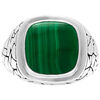 Bijoux Orusbijoux Bague En Argent Homme &eacute;caille Pierre Malachite Vert