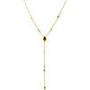 Collier Orusbijoux Collier En Argent Cravate Dor&eacute; Pierre Naturelle Tourmaline Dor&eacute;