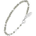 Bracelets Orusbijoux Bracelet Argent Rhodi&eacute; Simple Perles Naturelles Labradorite Argent&eacute;