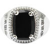 Bijoux Orusbijoux Chevali&egrave;re Argent Homme Onyx Noir Cavalier D'enfer Noir