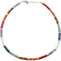 Colliers sur Grenoble : Collier Sixtystones Collier 7 Chakras Perles Heishi-45 cm