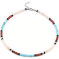 Collier Sixtystones Collier Perles Heishi Agate Jaspe -38 cm