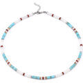 Collier Sixtystones Collier Perles Heishi Turquoise Jaspe -38 cm Grenoble